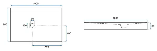 Душевой поддон REA ROCK 80X100 GREY (REA-K4582)