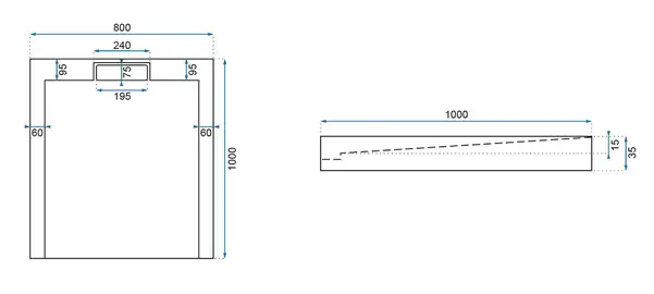 Душевой поддон REA GRAND 80X100 WHITE (REA-K4590)