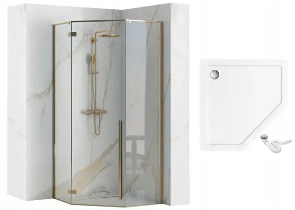 Душевая кабина REA DIAMOND GOLD 90х90 (REA-K4904)