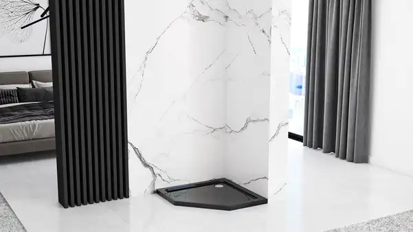 Душевой поддон REA DIAMOND 90X90 BLACK (REA-K8543)