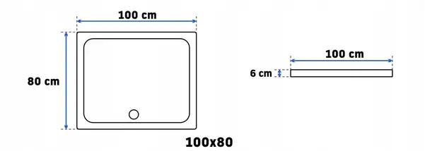 Душевая кабина REA SPACE IN BLACK 80х100 (REA-K8882)