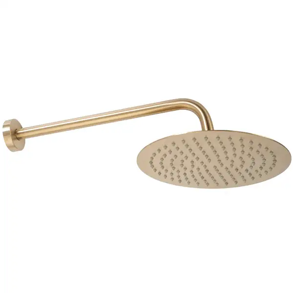 Душевая система с термостатом REA MILER BRUSHED GOLD + BOX скрытого монтажа (REA-P6716)