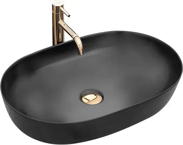 Умывальник (раковина) REA CLEO BLACK MAT накладной черный (REA-U0035)