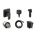 Комплект гігієнічного душу Hansgrohe Vernis Blend з лійкою Noken Square, Matt Black (20220002)