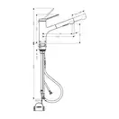 Hansgrohe Zesis M33 Смеситель для кухни, хром (74803000)