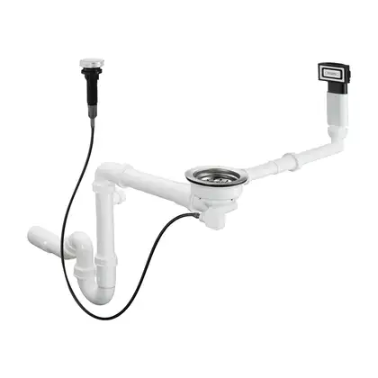 Сифон з переливом для мийки Hansgrohe D16-11 Automatic на 1 чашу, хром (43937000) Сифон з переливом для мийки Hansgrohe D16-11 Automatic на 1 чашу, хром (43937000)