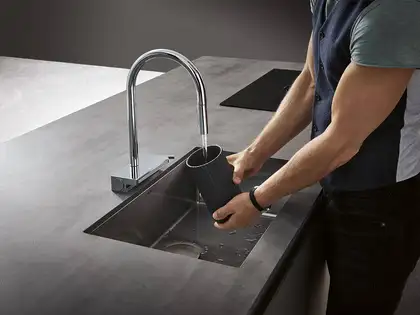 Hansgrohe Aquno Select 170 3jet Змішувач кухонний, хром (73837000) Hansgrohe Aquno Select 170 3jet Змішувач кухонний, хром (73837000)