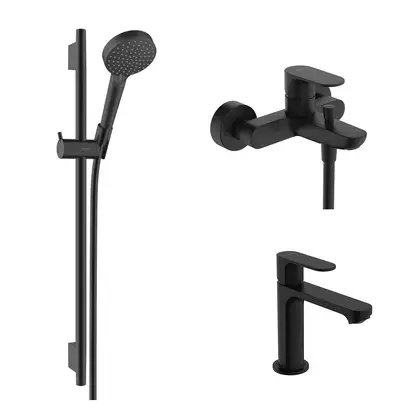 Hansgrohe Rebris S/Vernis Blend Набір 3-в-1, чорний (SET72440) (724407251726422) Hansgrohe Rebris S/Vernis Blend Набір 3-в-1, чорний (SET72440) (724407251726422)