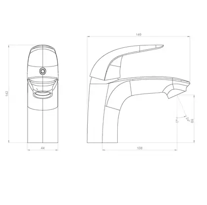 Змішувач для раковини Damixa 310210000 Palace Bit