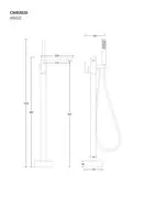 Смеситель для ванны Corsan ANGO BLACK MATT черный напольный (CMB3020BL)