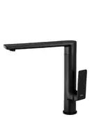 Смеситель для кухни Corsan TRINO BLACK MATT черный з подвижным носиком (CMB7121BL)