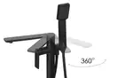 Смеситель для ванны CORSAN TRINO BLACK MATT напольный (CMB7159BL)