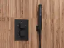 Душевая система с термостатом CORSAN ADOUR BLACK + BOX скрытого монтажа (Z01TBL)