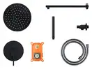 Душевая система CORSAN LUGO BLACK + BOX скрытого монтажа (Z03MBL)