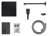 Душовий гарнітур прихованого монтажу Corsan Plomeria BLACK+BOX чорний з термостатом (646994)