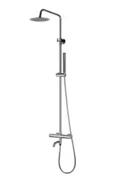 Душовий гарнітур Corsan LUGO CHROME з термостатом та виливом (CMN016)
