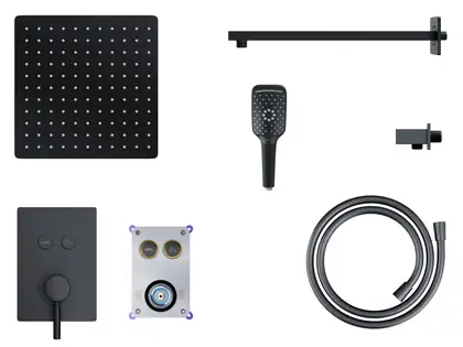 Душовий гарнітур прихованого монтажу Corsan CMZ066MBL BLACK + BOX чорний (646987) Душовий гарнітур прихованого монтажу Corsan CMZ066MBL BLACK + BOX чорний (646987)