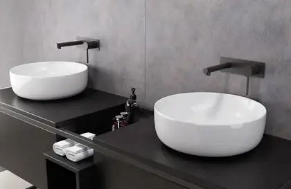 Смеситель для раковини (умывальника) CORSAN LUGO BLACK MATT + BOX  скрытого монтажа (CMB7515BL)