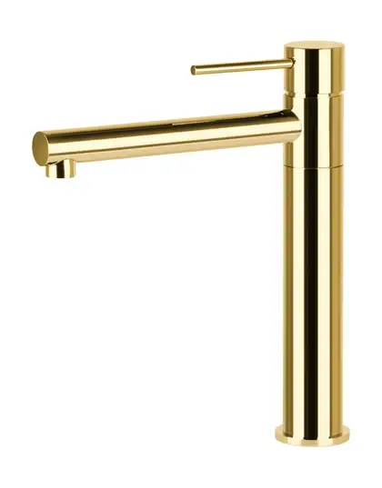 Смеситель для кухни Corsan LUGO GOLD золототой з подвижным носиком (CMB7521GL)