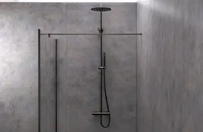 Душовий гарнітур Corsan LUGO BLACK MATT з термостатом (CMN023) Душовий гарнітур Corsan LUGO BLACK MATT з термостатом (CMN023)
