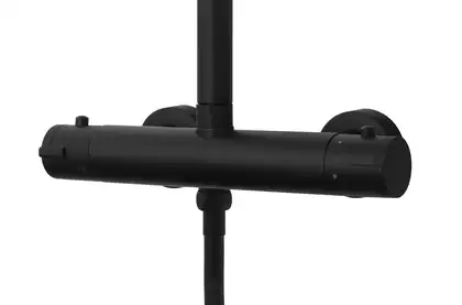 Душовий гарнітур Corsan LUGO BLACK MATT з термостатом (CMN023) Душовий гарнітур Corsan LUGO BLACK MATT з термостатом (CMN023)
