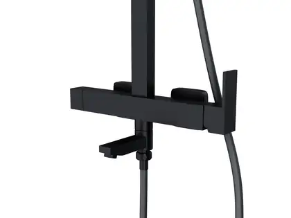 Душовий гарнітур Corsan ANGO BLACK MATT з виливом (CMN030)