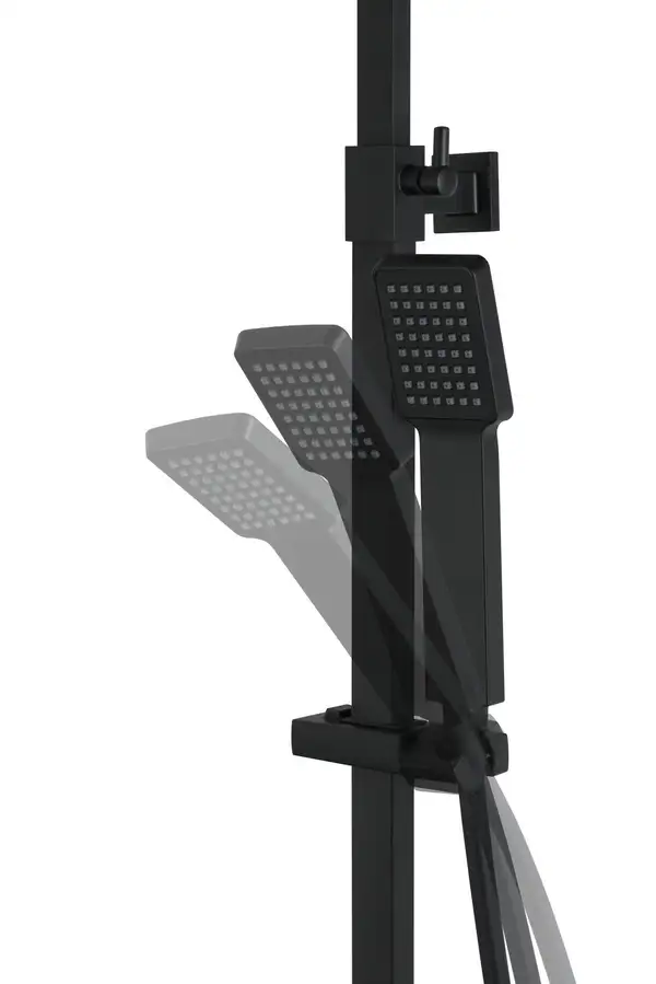 Душовий гарнітур Corsan ANGO BLACK MATT з термостатом (CMN019)