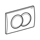 Geberit Delta 01 Клавиша смыва, матовый хром (115.107.46.1)