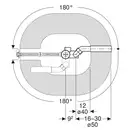 Слив-перелив для ванны Geberit с поворотным механизмом, d52, длина 73 см (150.505.00.6) 150.505.00.1