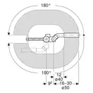 Слив-перелив для ванны Geberit с поворотным механизмом и впускным штуцером, Ø52, длина 26 см (150.700.00.6) 150.700.00.1