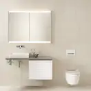 Geberit One Унітаз підвісний, білий матовий/хром (500.202.JT.1)