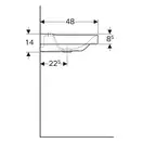Раковина для мебели Geberit Xeno2 90 х 48 см 500.533.01.1