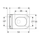 Geberit Smyle Square Унітаз підвісний, білий (500.685.01.1)
