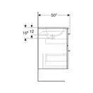 Тумба под раковину Geberit Selnova Square, slim rim 60 см, белый глянцевый 501.204.00.1