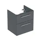 Тумба под раковину Geberit Selnova Square, slim rim 60 см, лава матовая 501.205.00.1