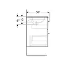 Тумба под раковину Geberit Selnova Square, slim rim 80 см, лава матовая 501.209.00.1