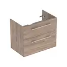 Тумба под раковину Geberit Selnova Square, slim rim 80 см, орех тёмный 501.210.00.1