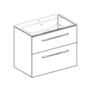 Тумба под раковину Geberit Selnova Square, slim rim 80 см, орех тёмный 501.210.00.1