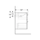 Тумба под раковину Geberit Selnova Square, slim rim 100 см, орех тёмный 501.214.00.1