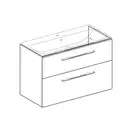 Тумба под раковину Geberit Selnova Square, slim rim 100 см, орех тёмный 501.214.00.1
