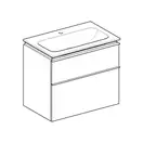 Тумба с раковиной Geberit iCon slim rim 75 см, корпус и фасад - лава мат / ручки - лава мат 502.336.JK.1