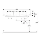 Раковина Geberit One 120 х 48 см 505.022.01.5