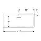 Раковина Geberit One 105 х 48 см 505.046.00.1