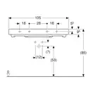 Раковина Geberit One 105 х 48 см 505.046.00.1