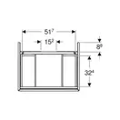 Тумба подвесная Geberit One 60 х 47 х h50,4 см, цвет - белый глянцевый 505.261.00.1