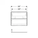 Тумба подвесная Geberit One 60 х 47 х h50,4 см, цвет - белый матовый 505.261.00.2