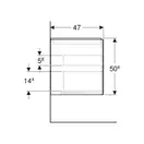 Тумба подвесная Geberit One 60 х 47 х h50,4 см, цвет - белый матовый 505.261.00.2