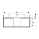 Тумба подвесная Geberit One 105 х 47 х h50,4 см, цвет - орех тёмный 505.264.00.6