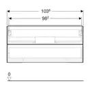 Тумба подвесная Geberit One 105 х 47 х h50,4 см, цвет - орех тёмный 505.264.00.6