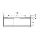 Тумба подвесная Geberit One 120 х 47 х h50,4 см, цвет - дуб 505.265.00.5